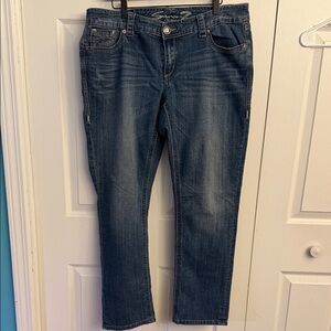 Seven7 Dark Blue Straight Leg Jeans